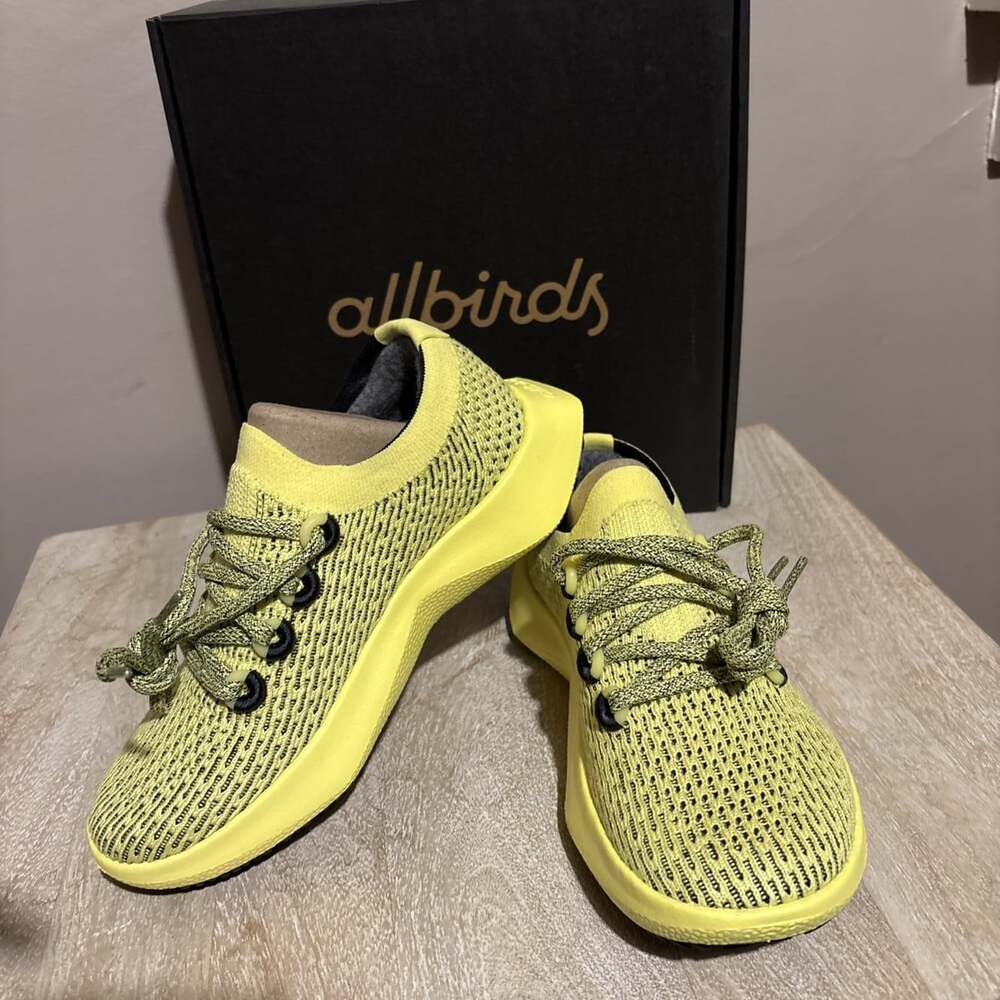 Allbirds Tree Dasher 2 Sneakers, Buoyant Yellow Size 5 / EU 35. New In Box